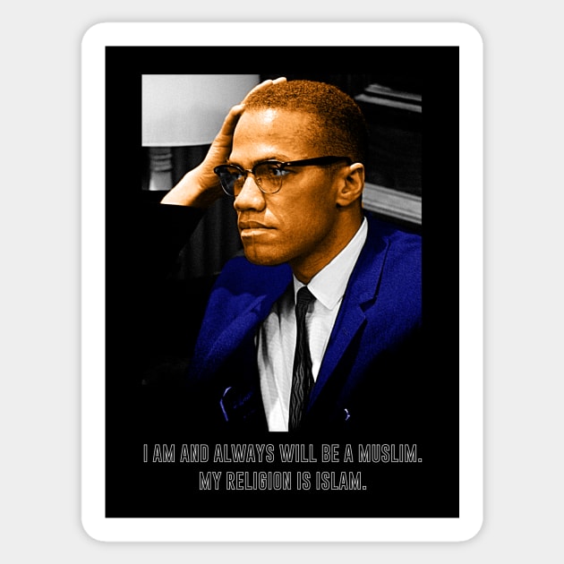 Malcolm X Quotes Sticker by Hason3Clothing